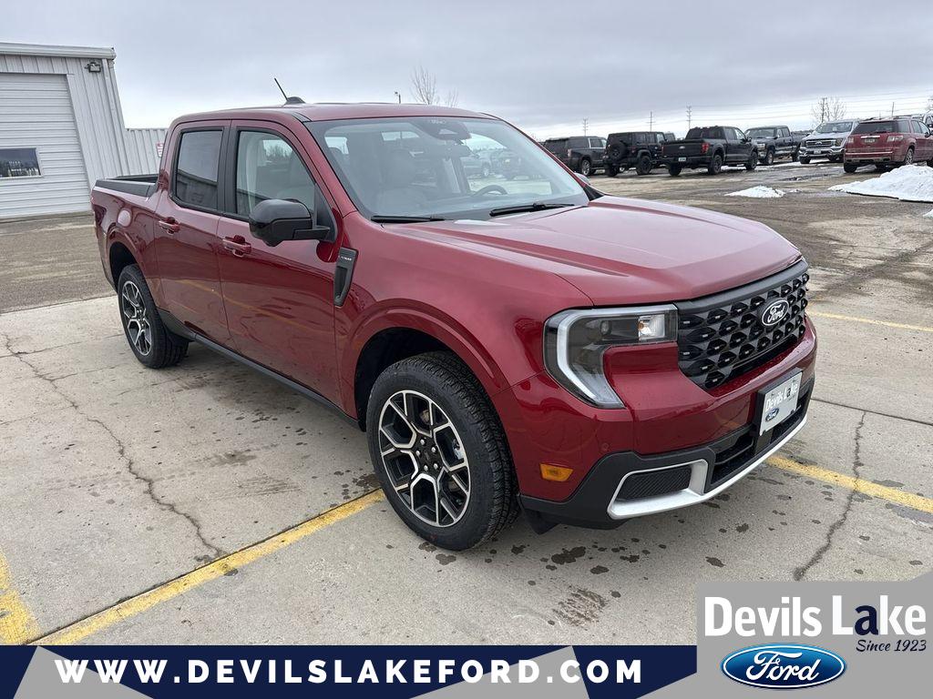 Ruby Red Metallic Tinted Clearcoat 2026 Ford Maverick Lariat SuperCrew AWD Pickup Truck All-Wheel Drive Continuously Variable Transmission