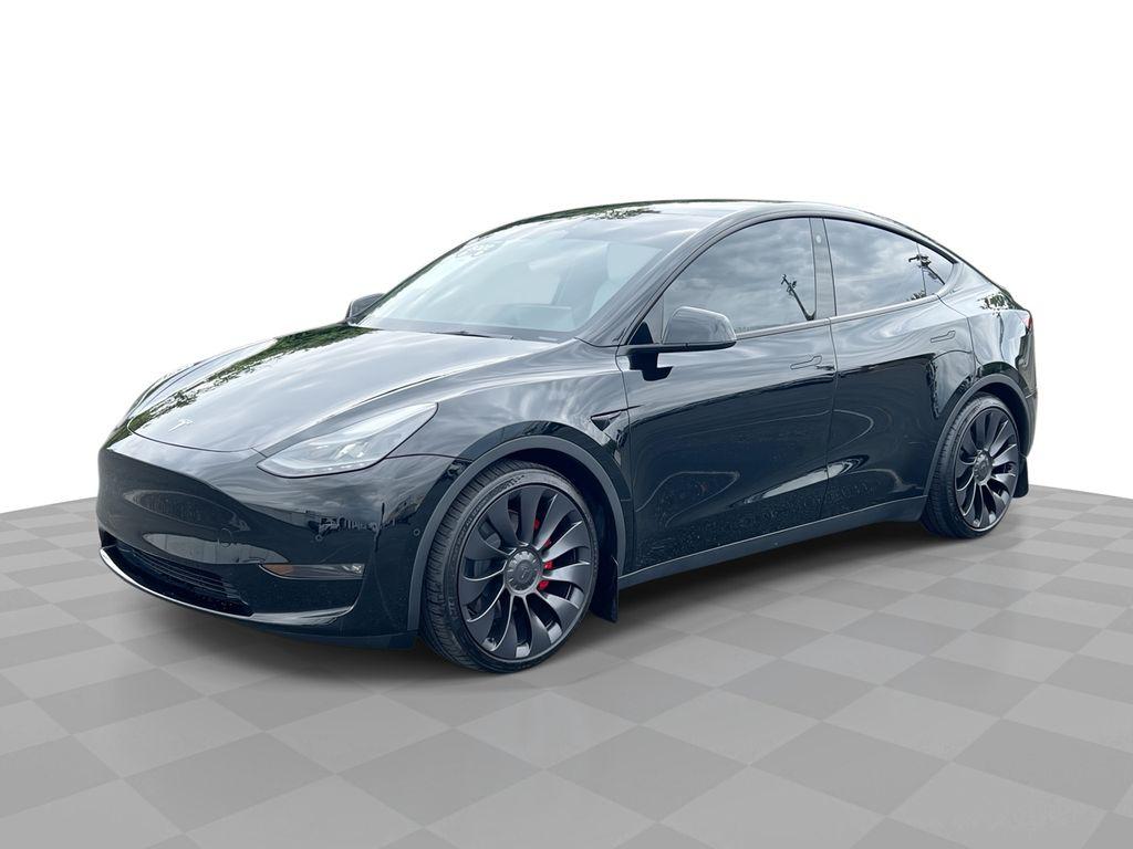 Solid Black 2022 Tesla Model Y Performance AWD SUV / Crossover All-Wheel Drive Automatic