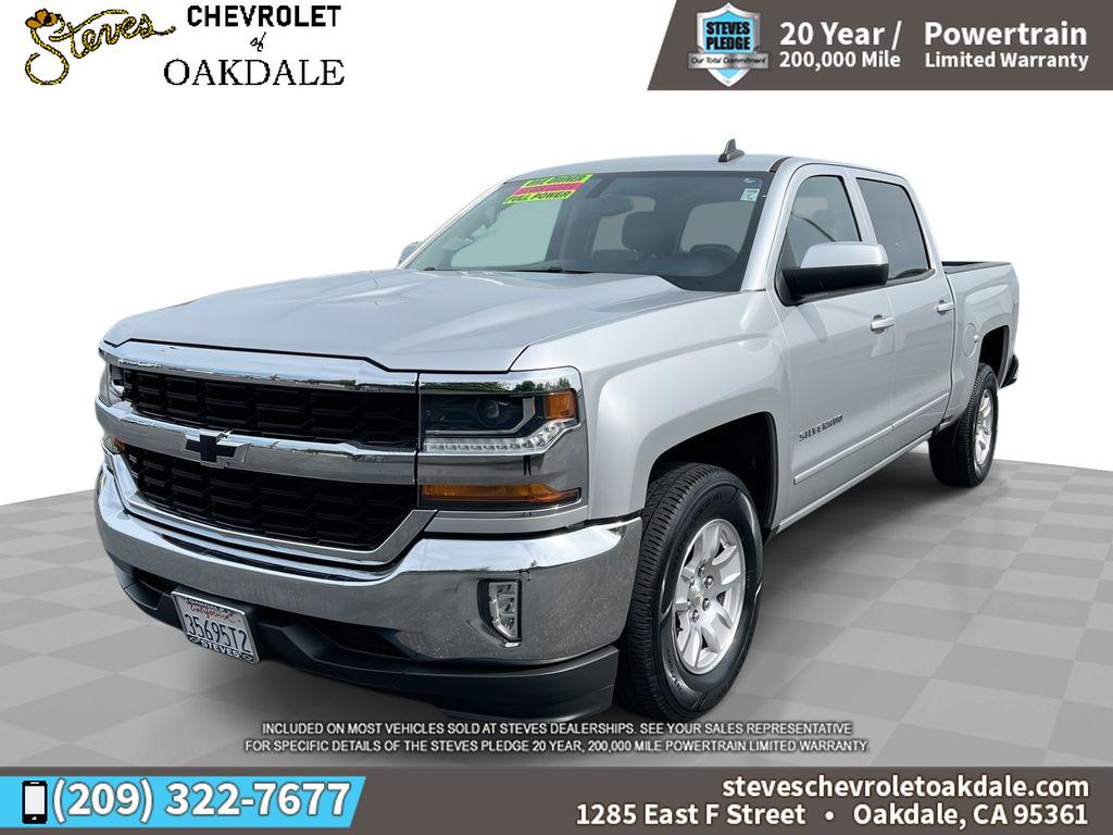 Silver Ice Metallic 2018 Chevrolet Silverado 1500 LT Crew Cab RWD Pickup Truck 4X2 6-Speed Automatic