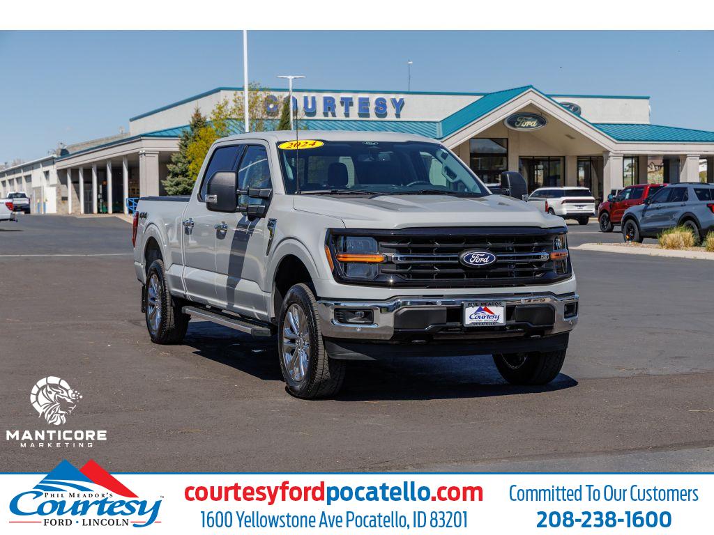 Gray 2024 Ford F-150 XLT SuperCrew 4WD Pickup Truck Four-Wheel Drive Automatic