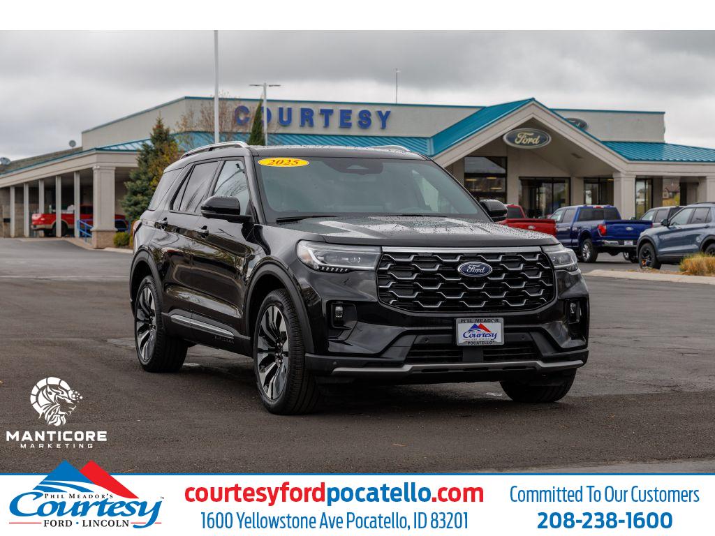 Black 2025 Ford Explorer Platinum AWD SUV / Crossover All-Wheel Drive Automatic