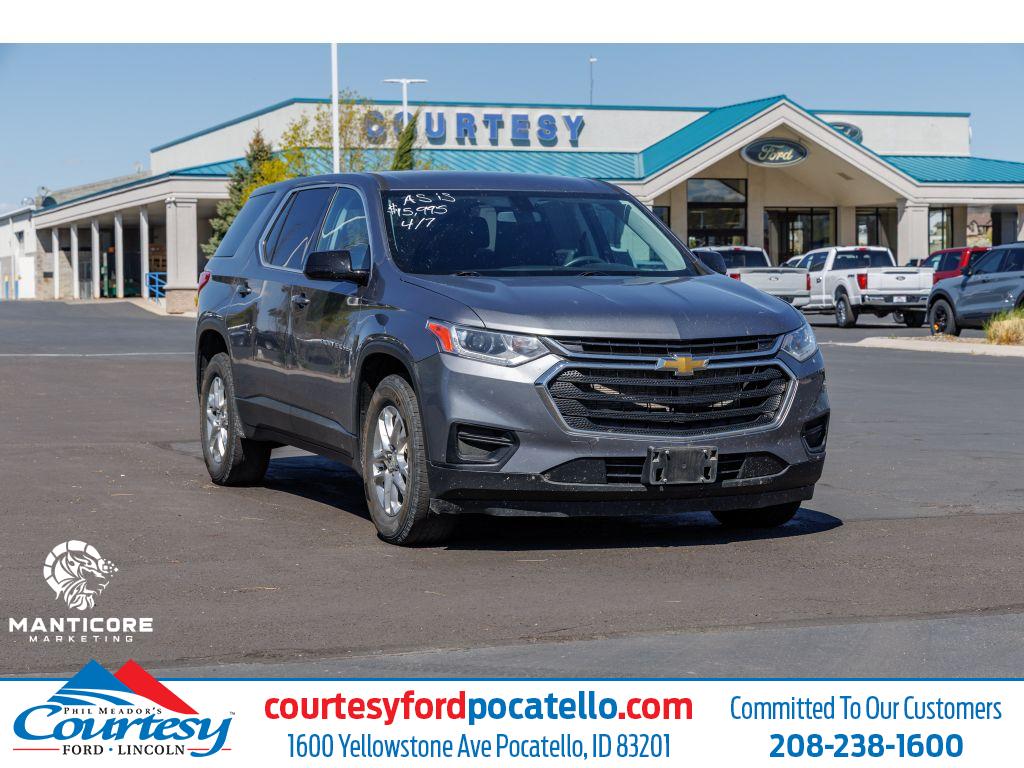 Gray 2020 Chevrolet Traverse LS AWD SUV / Crossover Four-Wheel Drive 9-Speed Automatic