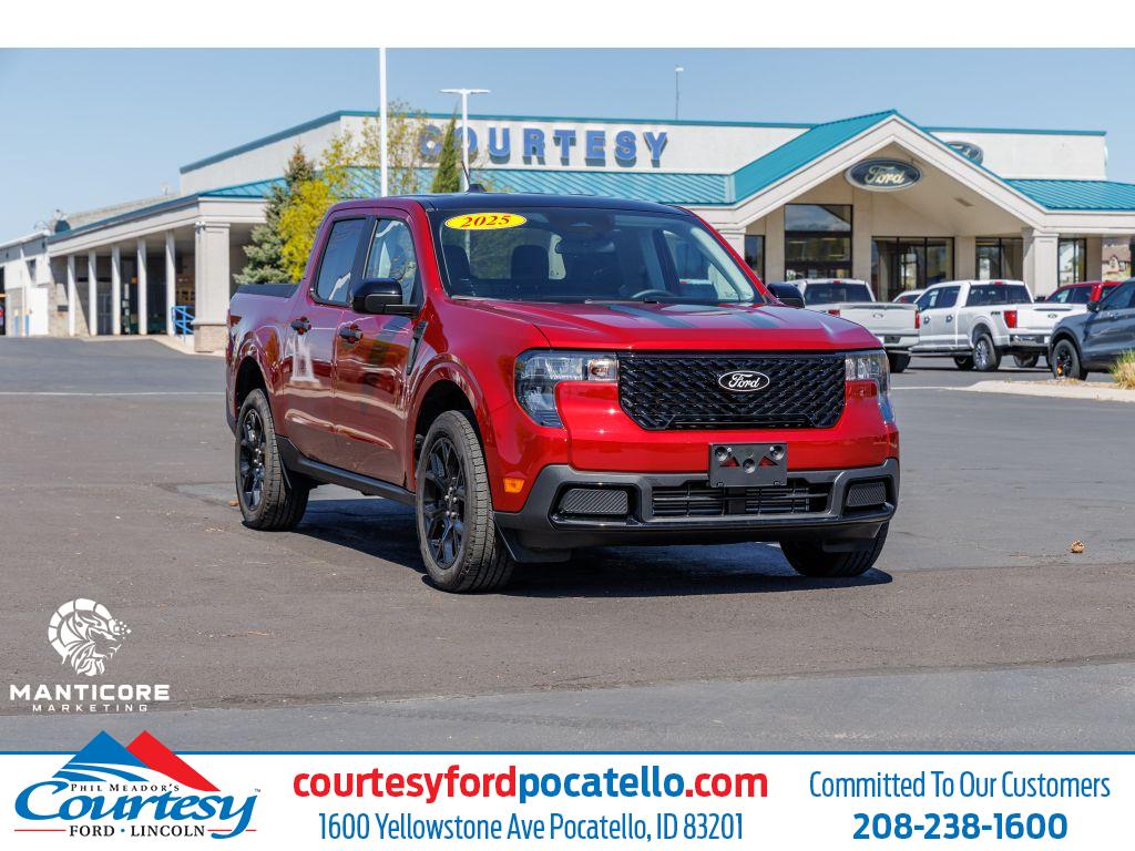 Red 2025 Ford Maverick XLT SuperCrew AWD Pickup Truck All-Wheel Drive Automatic