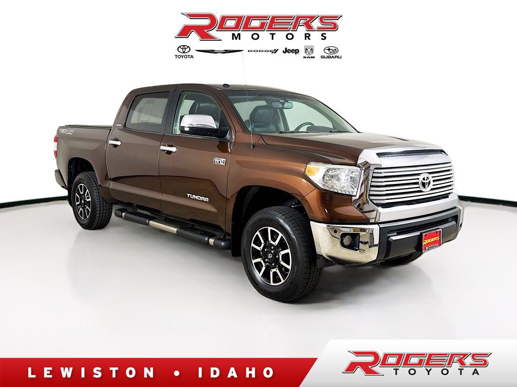 Sunset Bronze Mica 2017 Toyota Tundra Limited CrewMax 5.7L 4WD Pickup Truck Four-Wheel Drive 6-Speed Automatic