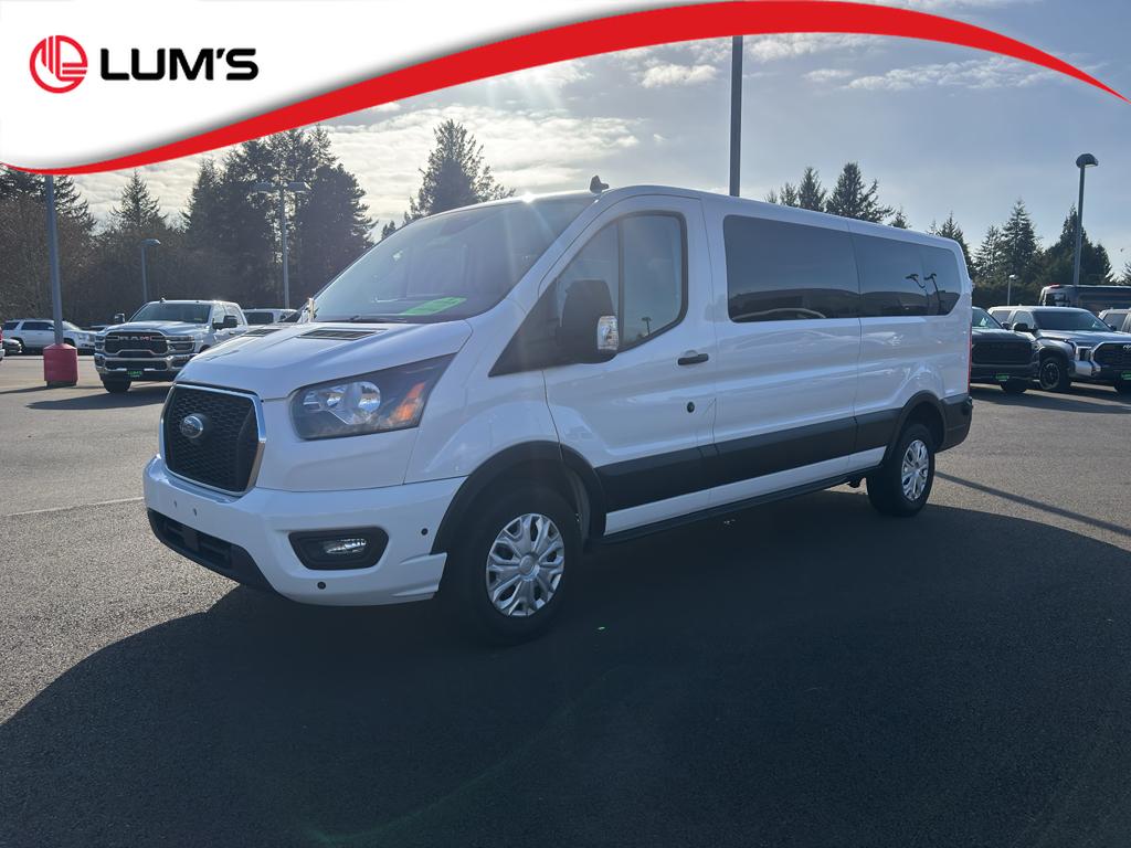 OXFORD WHITE 2024 Ford Transit Passenger 350 XLT Low Roof LB RWD Van Rear-Wheel Drive Automatic