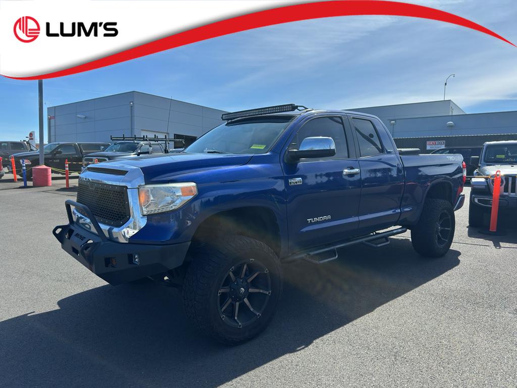 Blue Ribbon Metallic 2014 Toyota Tundra Limited Double Cab 5.7L 4WD Pickup Truck Four-Wheel Drive 6-Speed Automatic