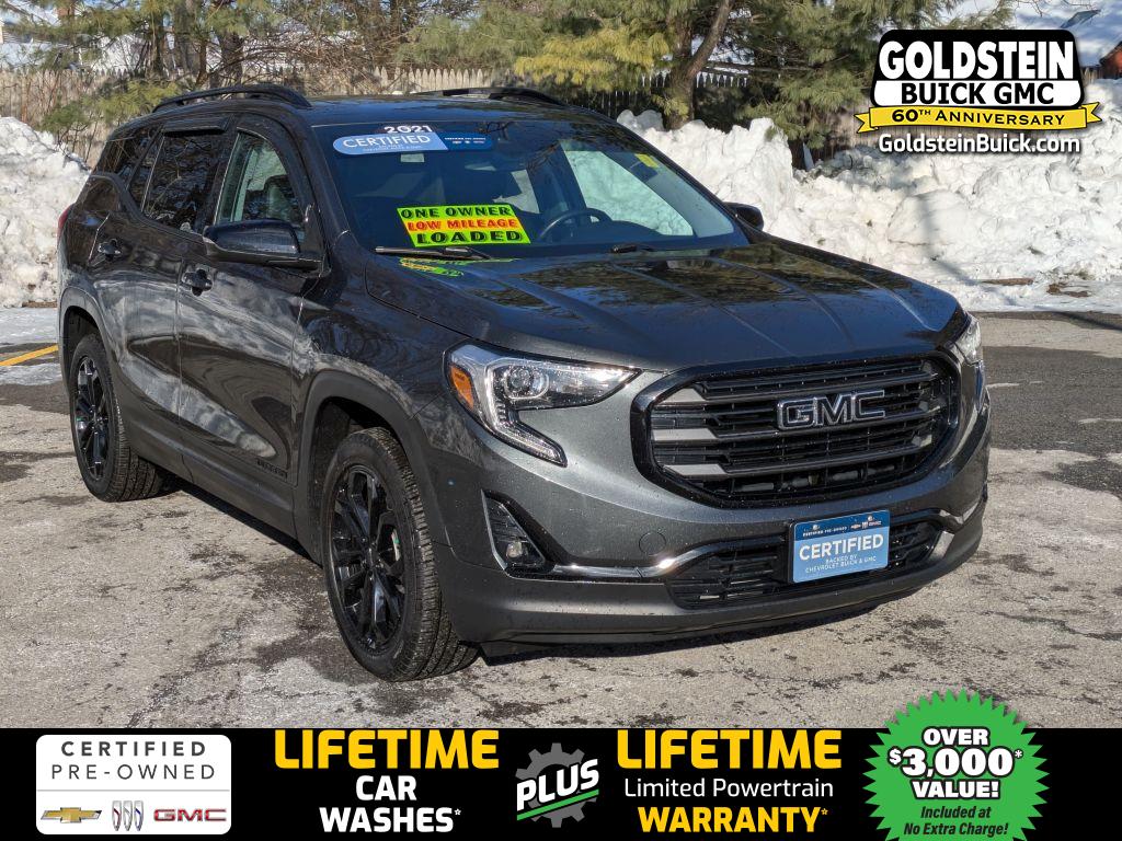 Graphite Gray Metallic 2021 GMC Terrain SLT AWD SUV / Crossover Four-Wheel Drive Automatic