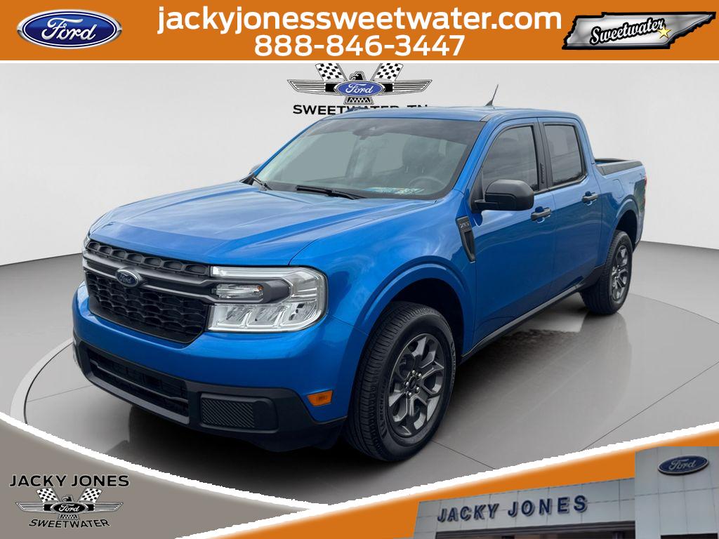 Velocity Blue Metallic 2022 Ford Maverick XLT SuperCrew FWD Pickup Truck Front-Wheel Drive Continuously Variable Transmission
