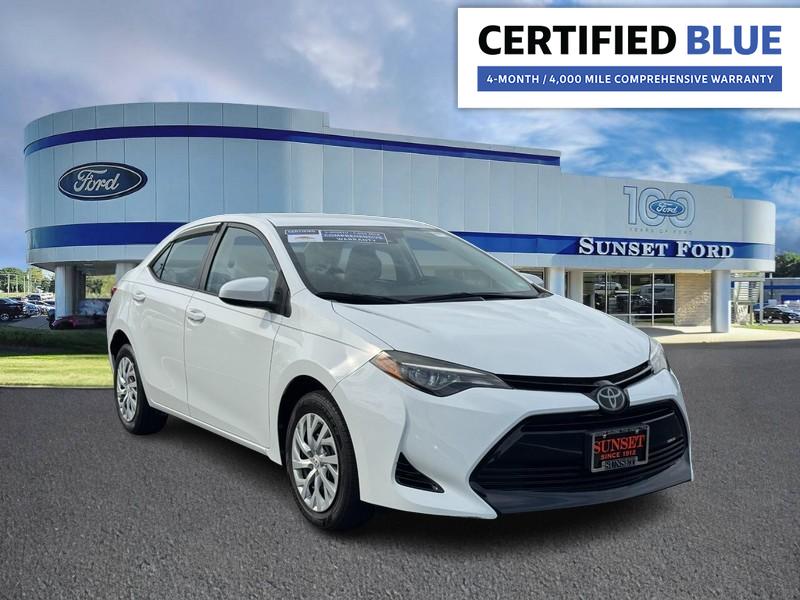 Super White 2018 Toyota Corolla LE Sedan Front-Wheel Drive Continuously Variable Transmission
