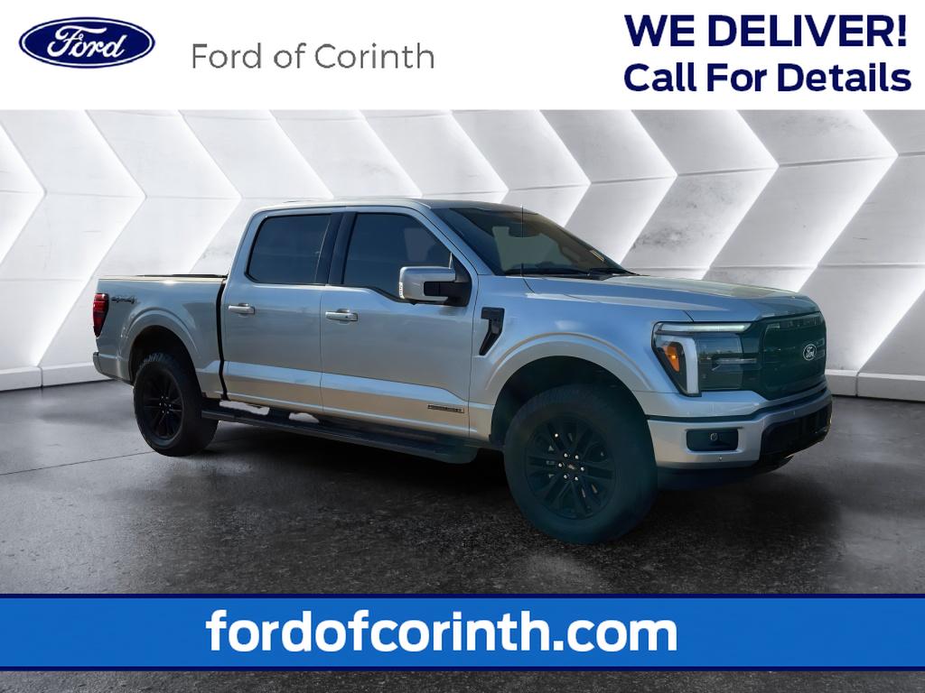 Iconic Silver Metallic 2025 Ford F-150 Lariat SuperCrew 4WD Pickup Truck Four-Wheel Drive Automatic