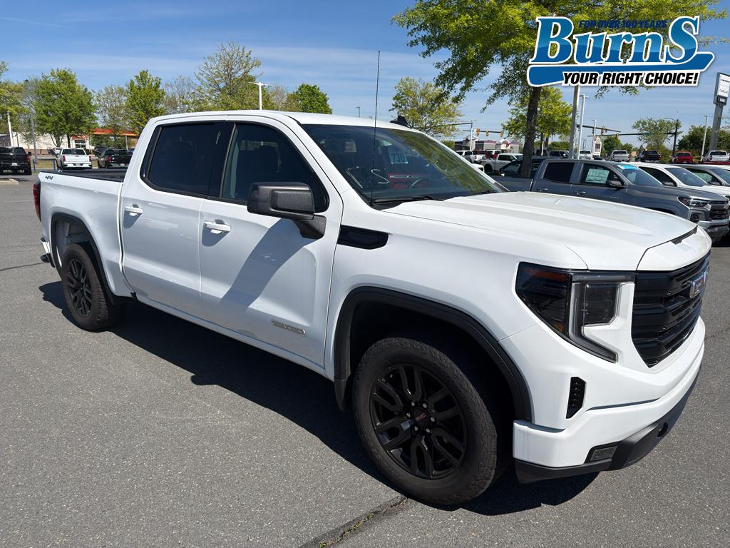 Summit White 2024 GMC Sierra 1500 Elevation Standard Crew Cab 4WD Pickup Truck Four-Wheel Drive 8-Speed Automatic