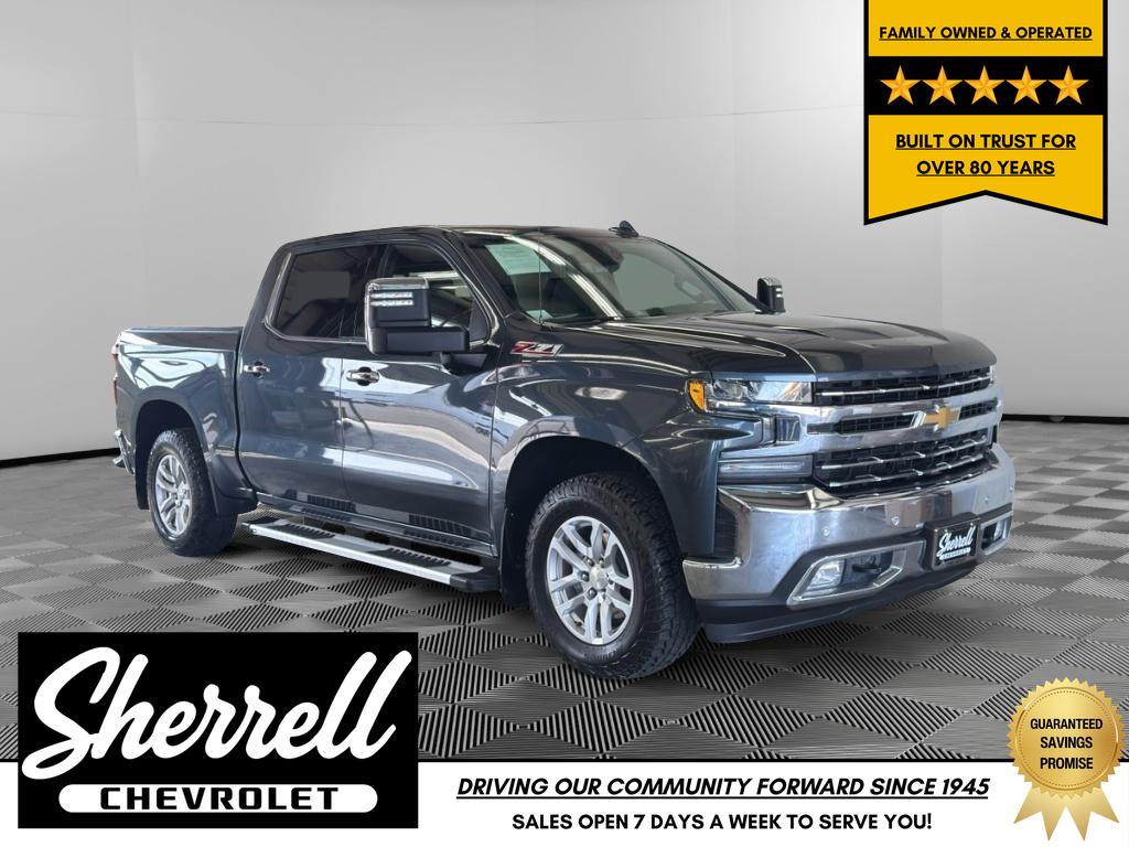 Shadow Gray Metallic 2021 Chevrolet Silverado 1500 LTZ Crew Cab 4WD Pickup Truck Four-Wheel Drive 8-Speed Automatic
