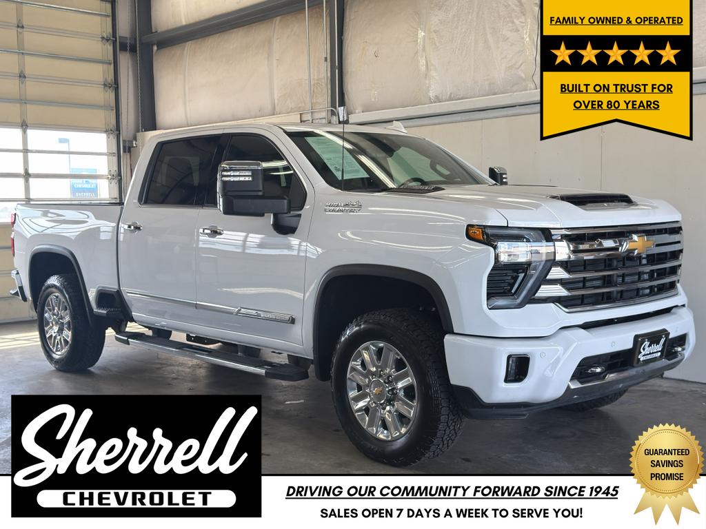 Summit White 2024 Chevrolet Silverado 2500HD High Country Crew Cab 4WD Pickup Truck Four-Wheel Drive Automatic