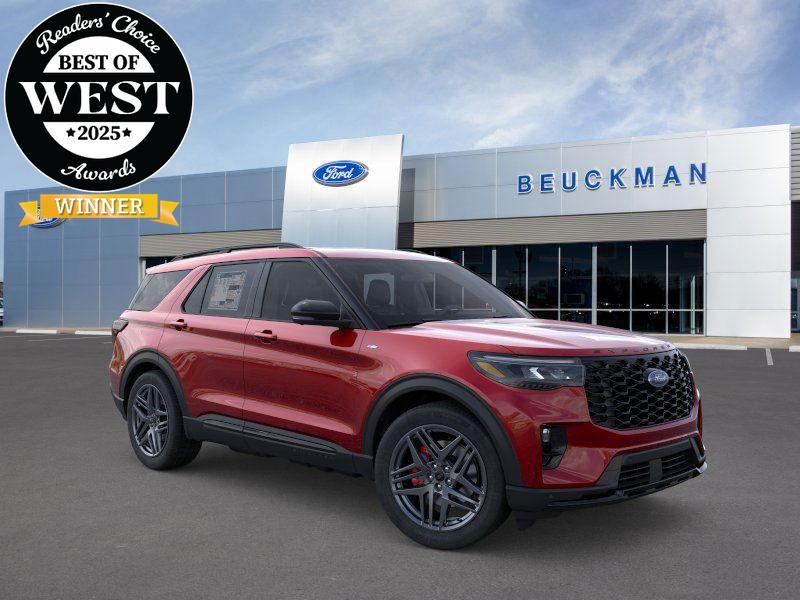 Rapid Red Metallic Tinted Clearcoat 2026 Ford Explorer ST-Line AWD SUV / Crossover All-Wheel Drive Automatic