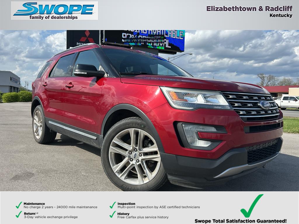 Ruby Red Metallic Tinted Clearcoat 2016 Ford Explorer XLT 4WD SUV / Crossover All-Wheel Drive 6-Speed Automatic