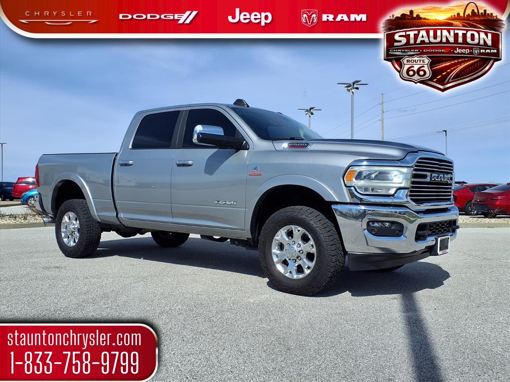 Silver 2021 RAM 2500 Laramie Crew Cab 4WD Pickup Truck Four-Wheel Drive 6-Speed Automatic