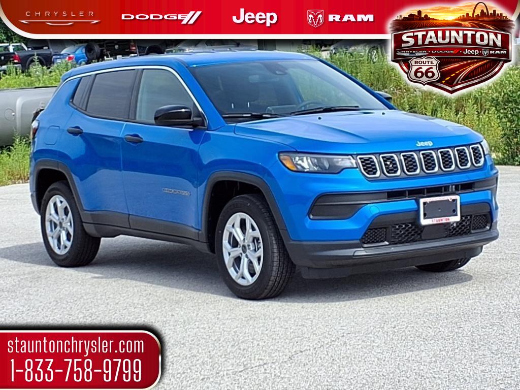 Hydro Blue Pearlcoat 2025 Jeep Compass Sport 4WD SUV / Crossover Four-Wheel Drive 8-Speed Automatic