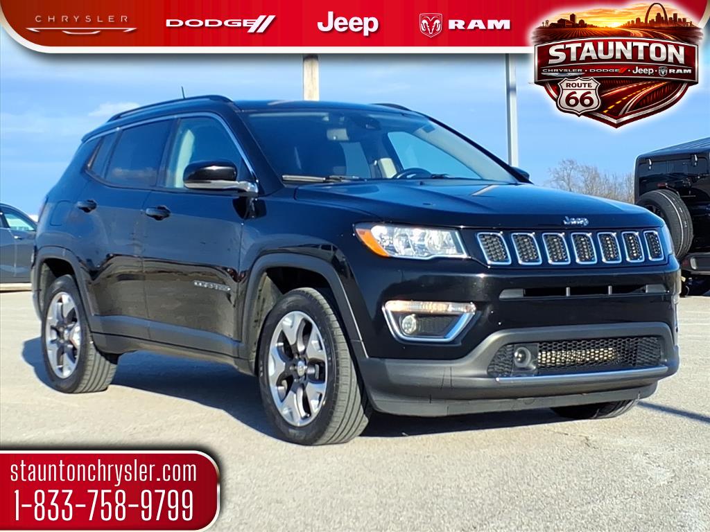 Diamond Black Crystal Pearlcoat 2021 Jeep Compass Limited 4WD SUV / Crossover Four-Wheel Drive 9-Speed Automatic