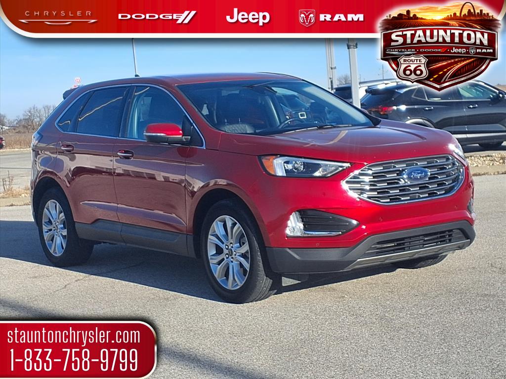 Rapid Red Metallic Tinted Clearcoat 2024 Ford Edge Titanium AWD SUV / Crossover All-Wheel Drive 8-Speed Automatic