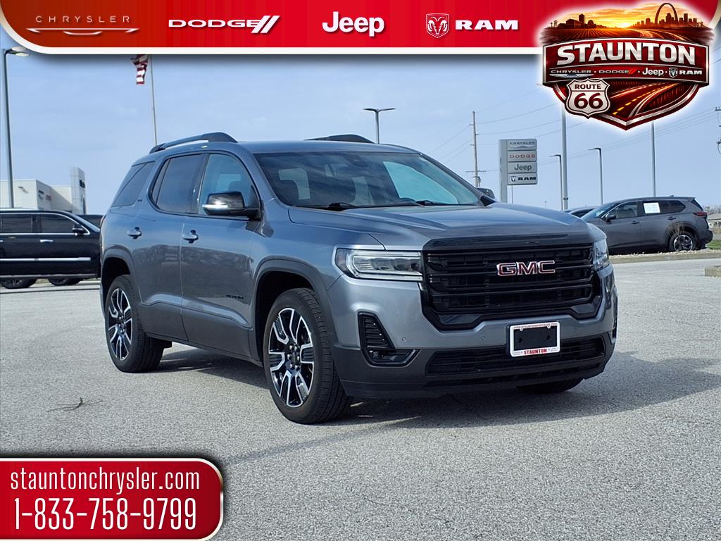 Gray (Satin Steel Metallic) 2021 GMC Acadia SLT FWD SUV / Crossover Front-Wheel Drive 9-Speed Automatic
