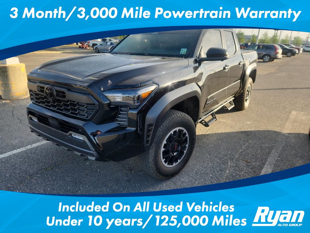 Black 2024 Toyota Tacoma TRD Off-Road Double Cab 4WD Pickup Truck Four-Wheel Drive 8-Speed Automatic