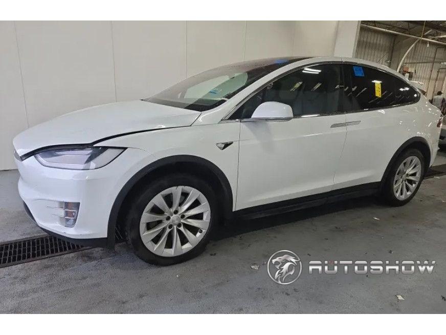 Pearl White Multi-Coat 2019 Tesla Model X Long Range AWD SUV / Crossover All-Wheel Drive Automatic