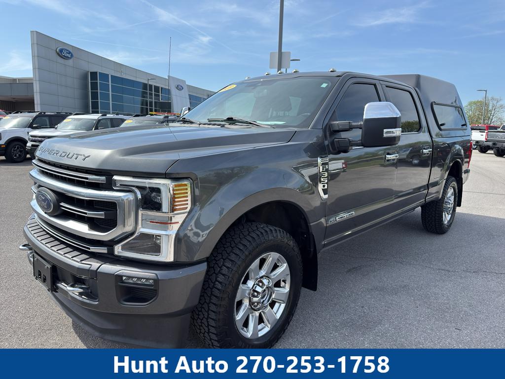 Gray (Magnetic Metallic) 2020 Ford F-350 Super Duty Platinum Crew Cab 4WD Pickup Truck Four-Wheel Drive Automatic