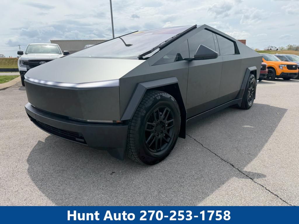 Gray (Ultra-Hard Stainless Steel) 2025 Tesla Cybertruck Crew Cab AWD Pickup Truck All-Wheel Drive Automatic