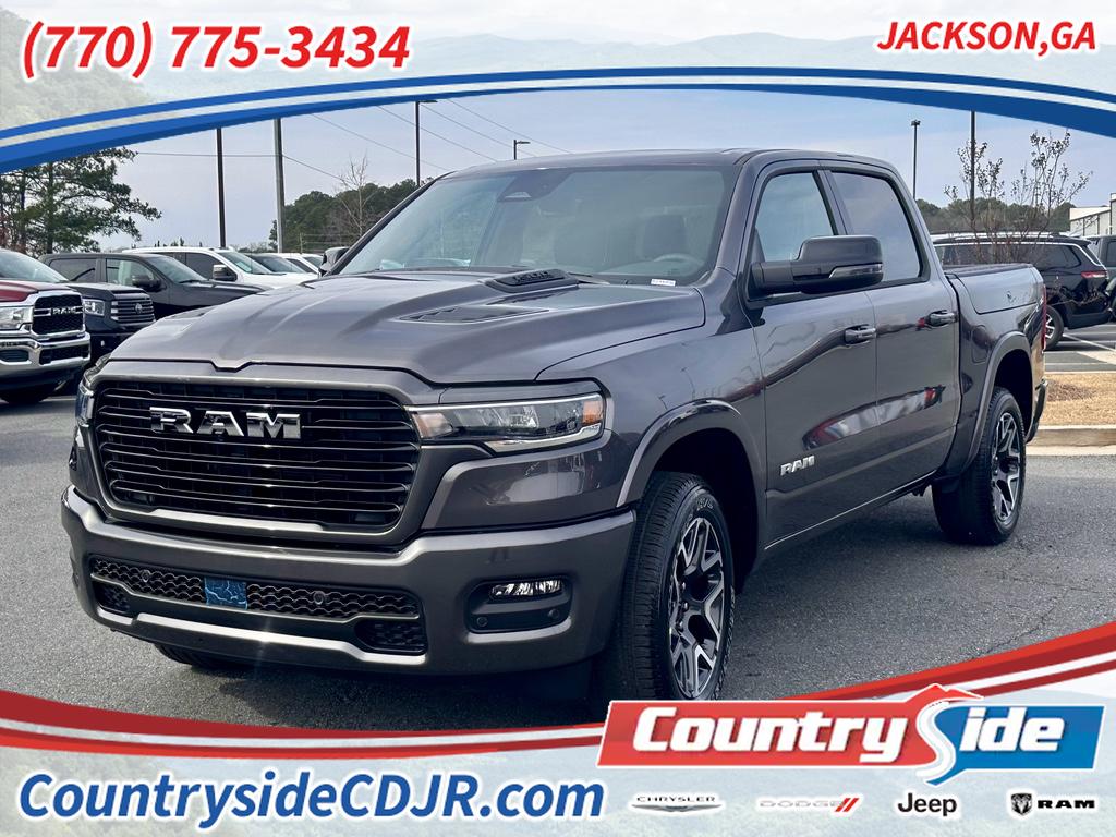 Gray (Granite Crystal Metallic Clearcoat) 2026 RAM 1500 Laramie Crew Cab 4WD Pickup Truck Four-Wheel Drive 8-Speed Automatic