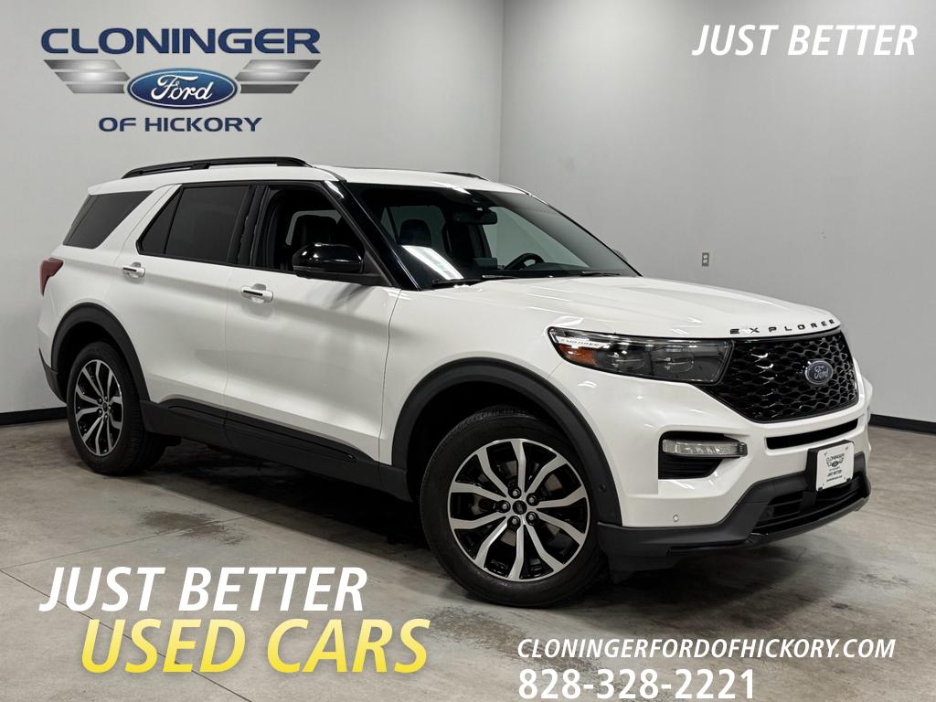 Star White Metallic Tri-Coat 2020 Ford Explorer ST AWD SUV / Crossover All-Wheel Drive Automatic