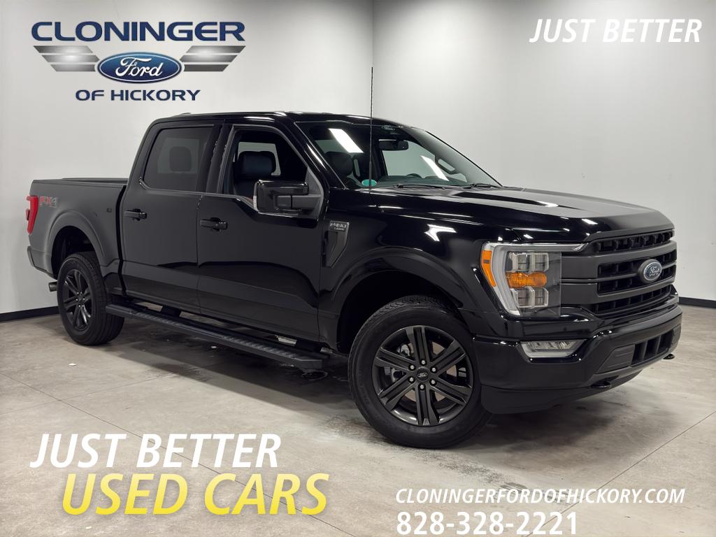 Agate Black Metallic 2022 Ford F-150 Lariat SuperCrew 4WD Pickup Truck Four-Wheel Drive Automatic