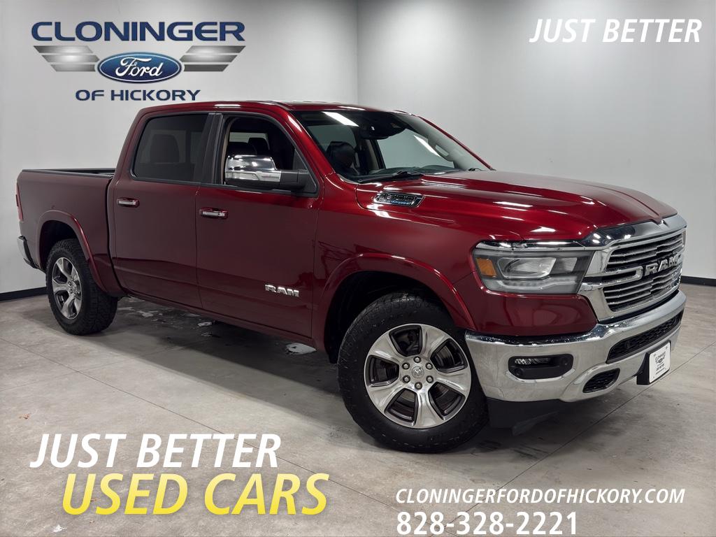 Delmonico Red Pearlcoat 2021 RAM 1500 Laramie Crew Cab 4WD Pickup Truck Four-Wheel Drive 8-Speed Automatic