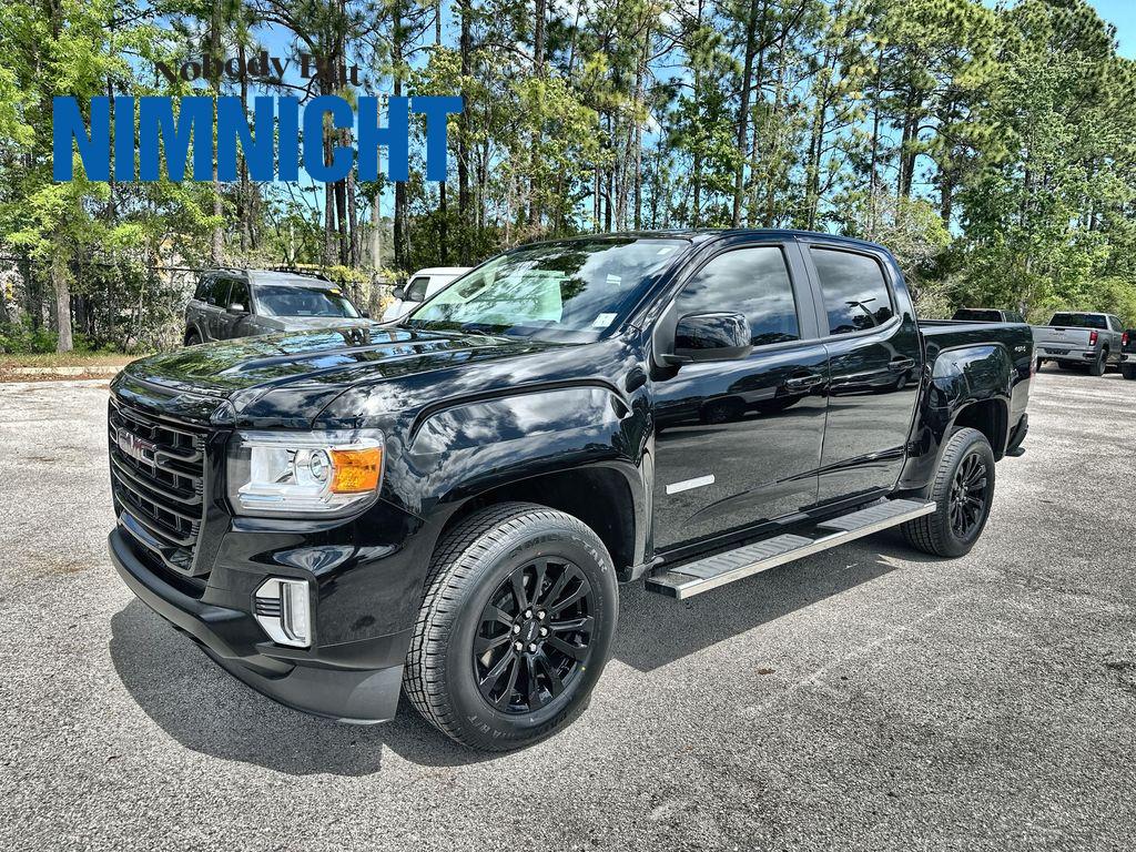 Onyx Black 2022 GMC Canyon Elevation Crew Cab 4WD Pickup Truck Four-Wheel Drive 8-Speed Automatic