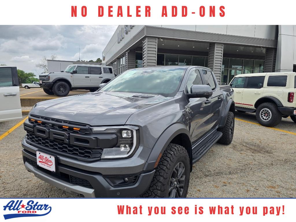 Carbonized Gray Metallic 2025 Ford Ranger Raptor SuperCrew 4WD Pickup Truck Four-Wheel Drive Automatic