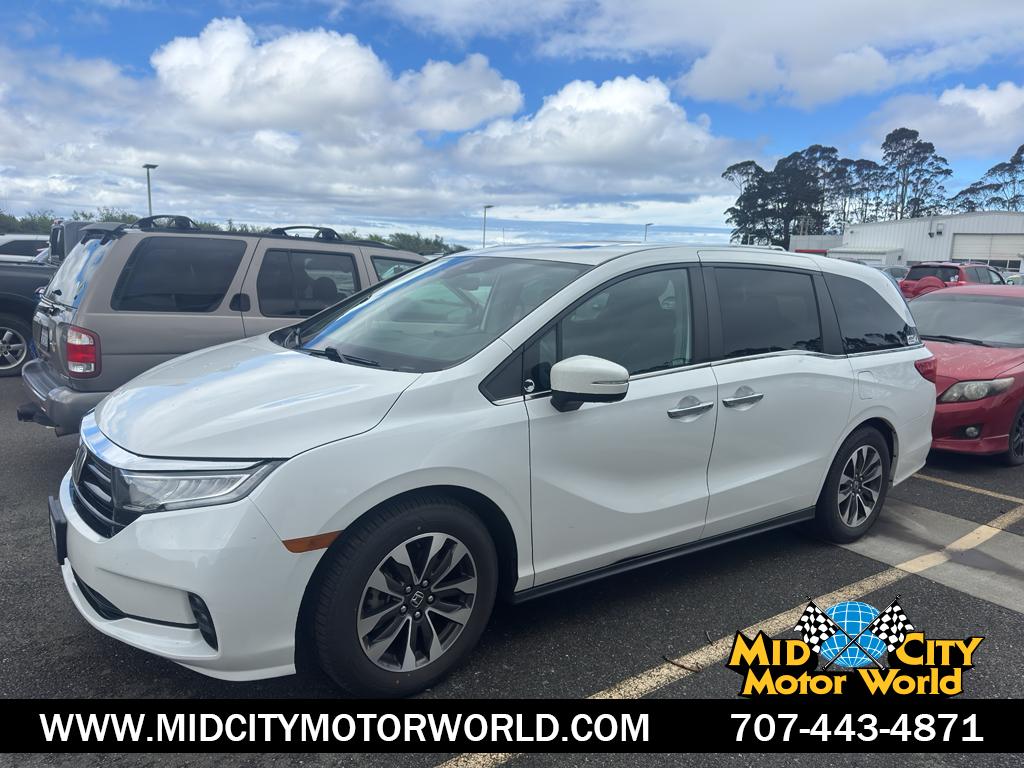 Platinum White Pearl 2021 Honda Odyssey EX-L FWD Minivan Front-Wheel Drive Automatic