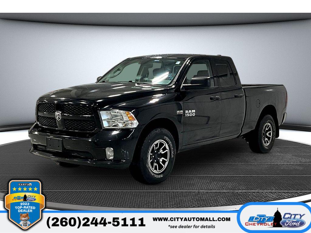 Black Clearcoat 2014 RAM 1500 Express Quad Cab 4WD Pickup Truck Four-Wheel Drive 8-Speed Automatic