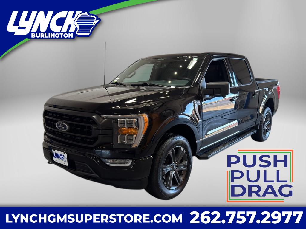 Agate Black Metallic 2023 Ford F-150 XLT SuperCrew 4WD Pickup Truck Four-Wheel Drive Automatic