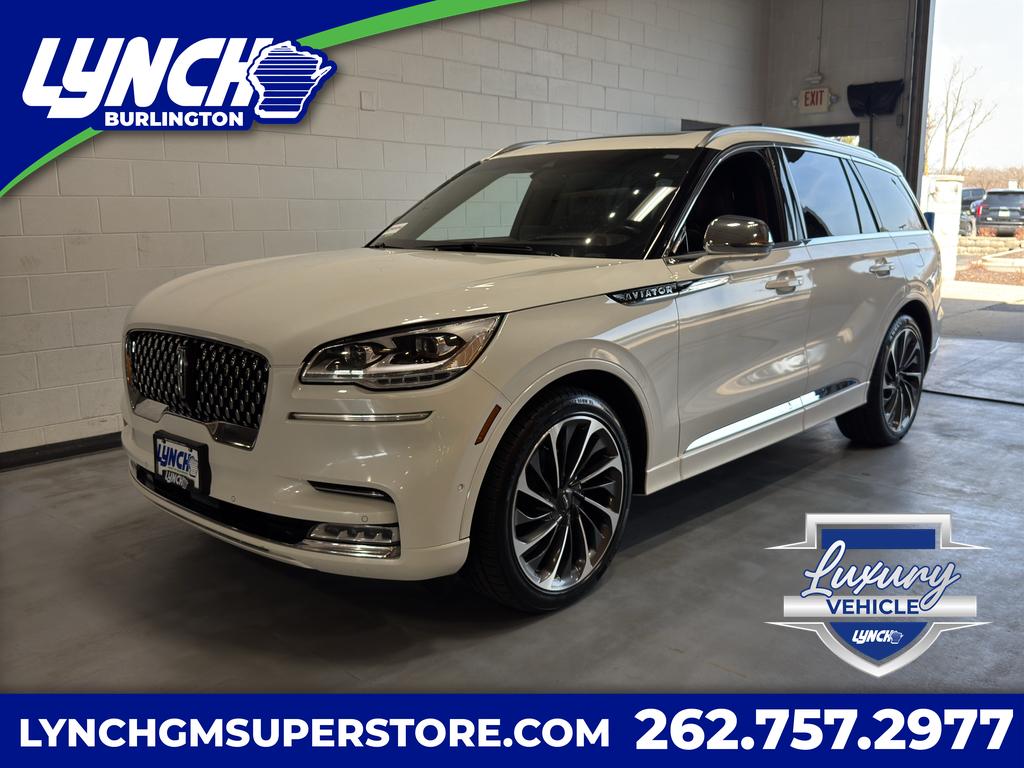 Pristine White Metallic Tri-Coat 2020 Lincoln Aviator Black Label AWD SUV / Crossover All-Wheel Drive Automatic