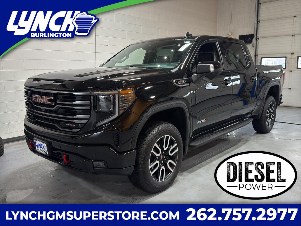 Onyx Black 2025 GMC Sierra 1500 AT4 Crew Cab 4WD Pickup Truck Four-Wheel Drive Automatic