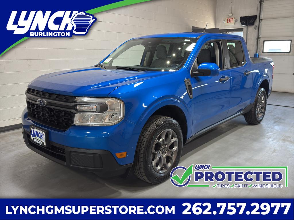 Velocity Blue Metallic 2022 Ford Maverick XLT SuperCrew FWD Pickup Truck Front-Wheel Drive 8-Speed Automatic
