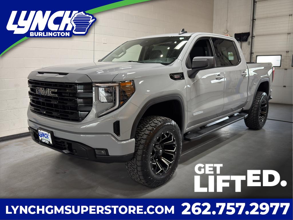 Gray (Thunderstorm Grey) 2024 GMC Sierra 1500 Elevation Crew Cab 4WD Pickup Truck Four-Wheel Drive Automatic