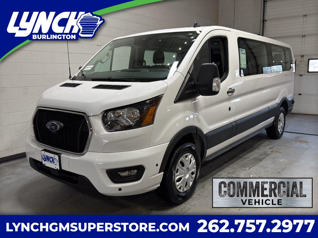 Oxford White 2024 Ford Transit Passenger 350 XLT Low Roof LB RWD Van Rear-Wheel Drive Automatic