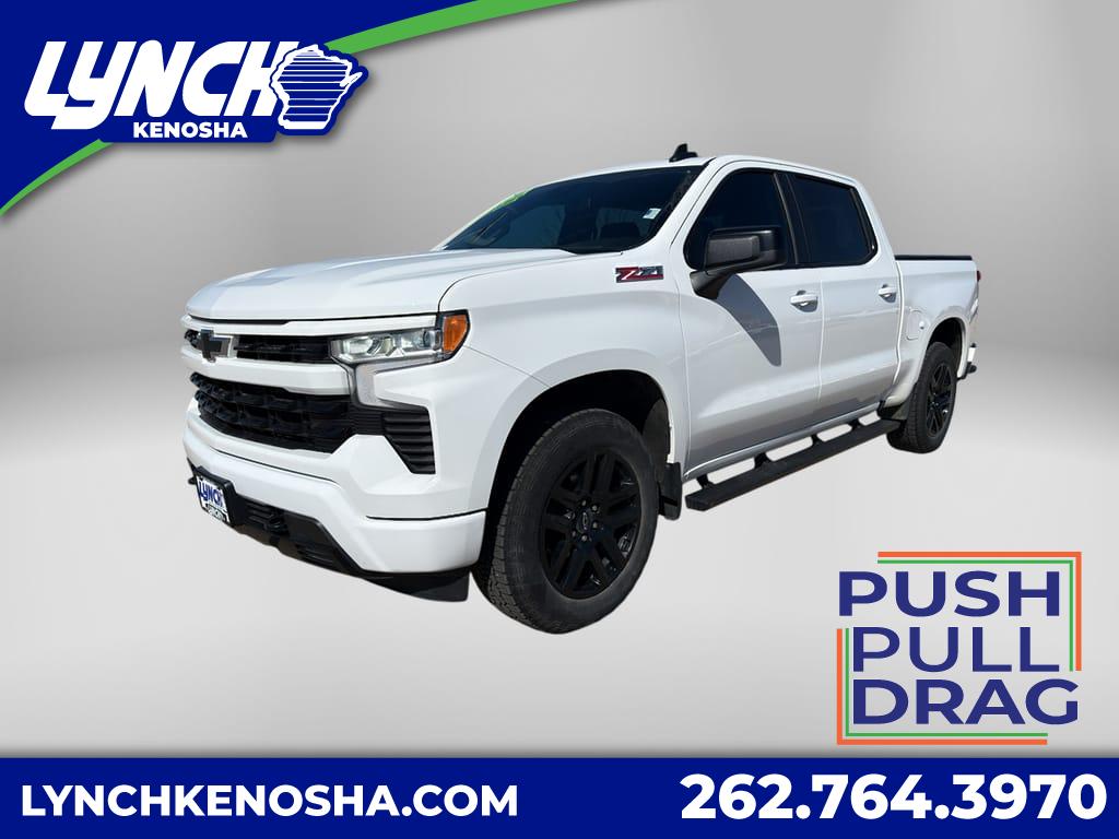 Summit White 2024 Chevrolet Silverado 1500 RST Crew Cab 4WD Pickup Truck Four-Wheel Drive Automatic