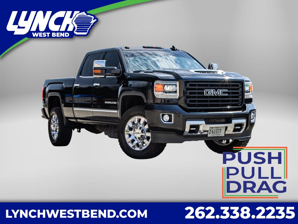Onyx Black 2019 GMC Sierra 2500HD Denali Crew Cab 4WD Pickup Truck Four-Wheel Drive 6-Speed Automatic