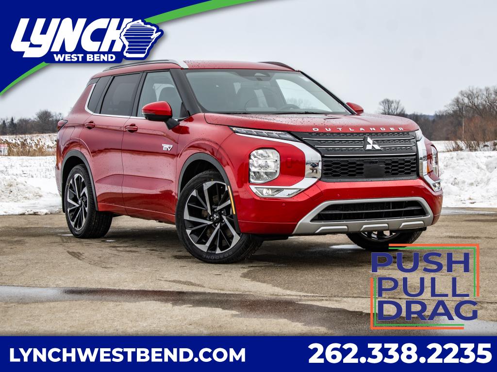 Red 2024 Mitsubishi Outlander Hybrid Plug-in SEL S-AWC SUV / Crossover All-Wheel Drive Automatic