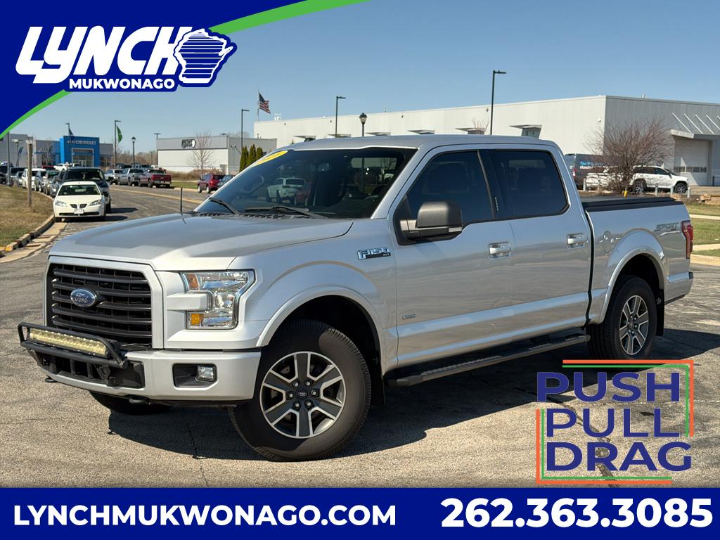 Ingot Silver Metallic 2016 Ford F-150 XLT SuperCrew 4WD Pickup Truck Four-Wheel Drive 6-Speed Automatic