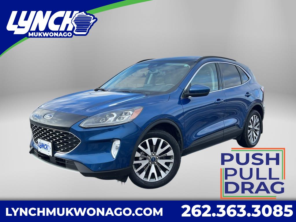 Atlas Blue Metallic 2022 Ford Escape Titanium AWD SUV / Crossover All-Wheel Drive 8-Speed Automatic