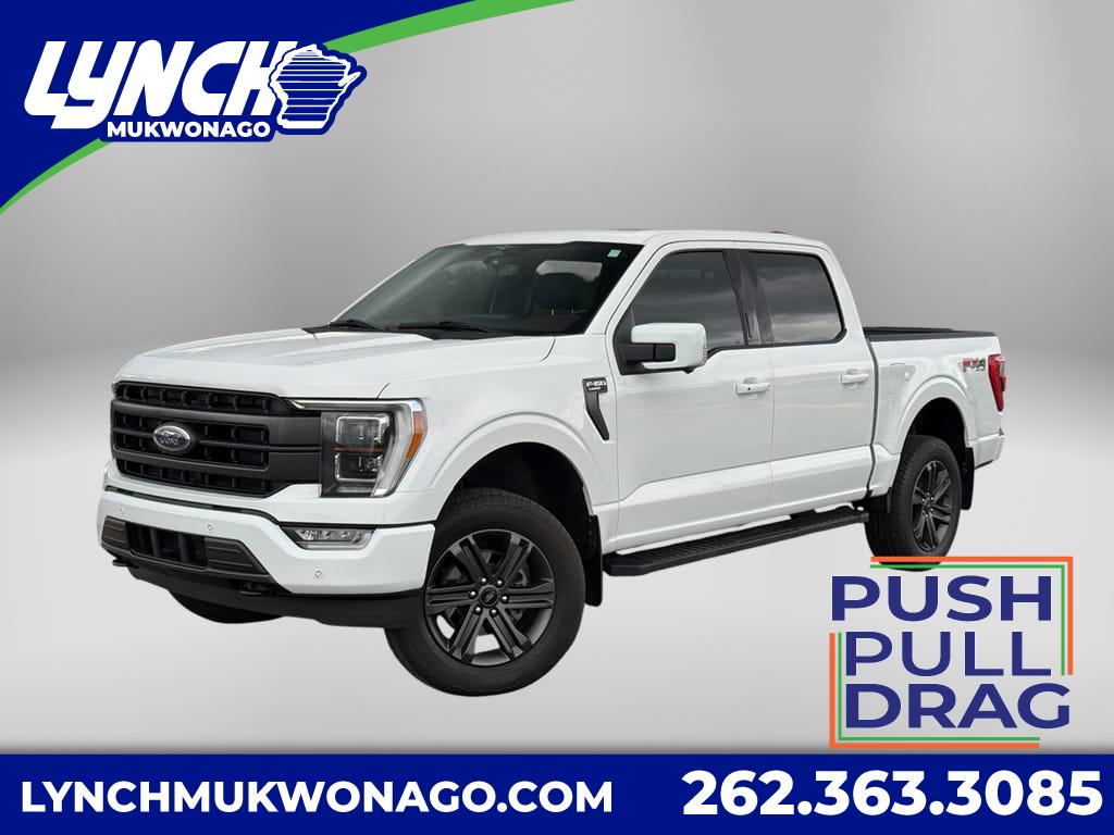 Oxford White 2023 Ford F-150 Lariat SuperCrew 4WD Pickup Truck Four-Wheel Drive Automatic