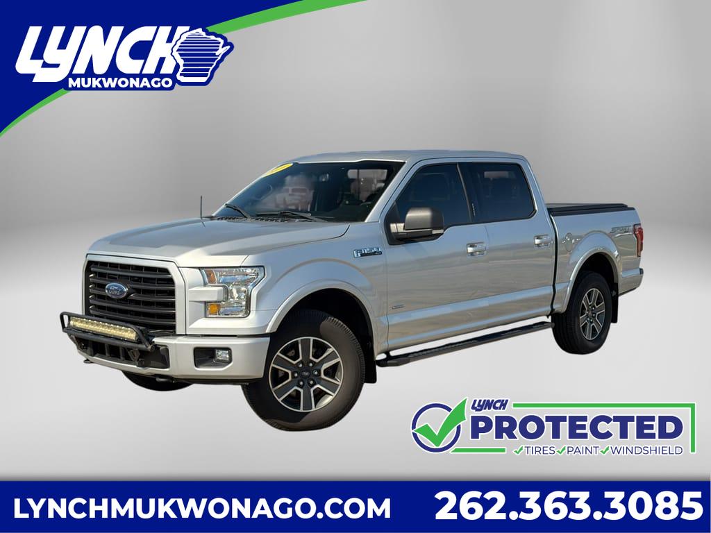 Ingot Silver Metallic 2016 Ford F-150 XLT SuperCrew 4WD Pickup Truck Four-Wheel Drive 6-Speed Automatic