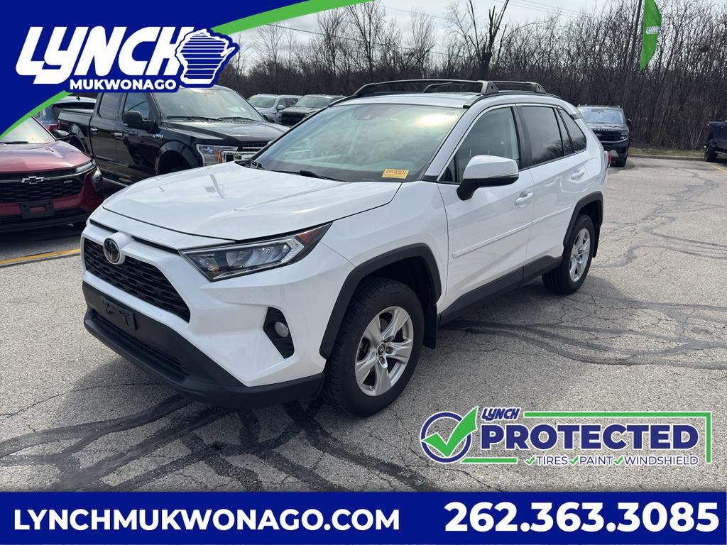 Super White 2019 Toyota RAV4 XLE AWD SUV / Crossover All-Wheel Drive 8-Speed Automatic
